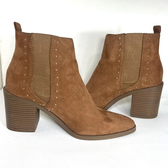 Primark Boots Women’s 7 Beige Ankle Wide Fit Chelsea Extra Comfort Heel - Picture 1 of 11